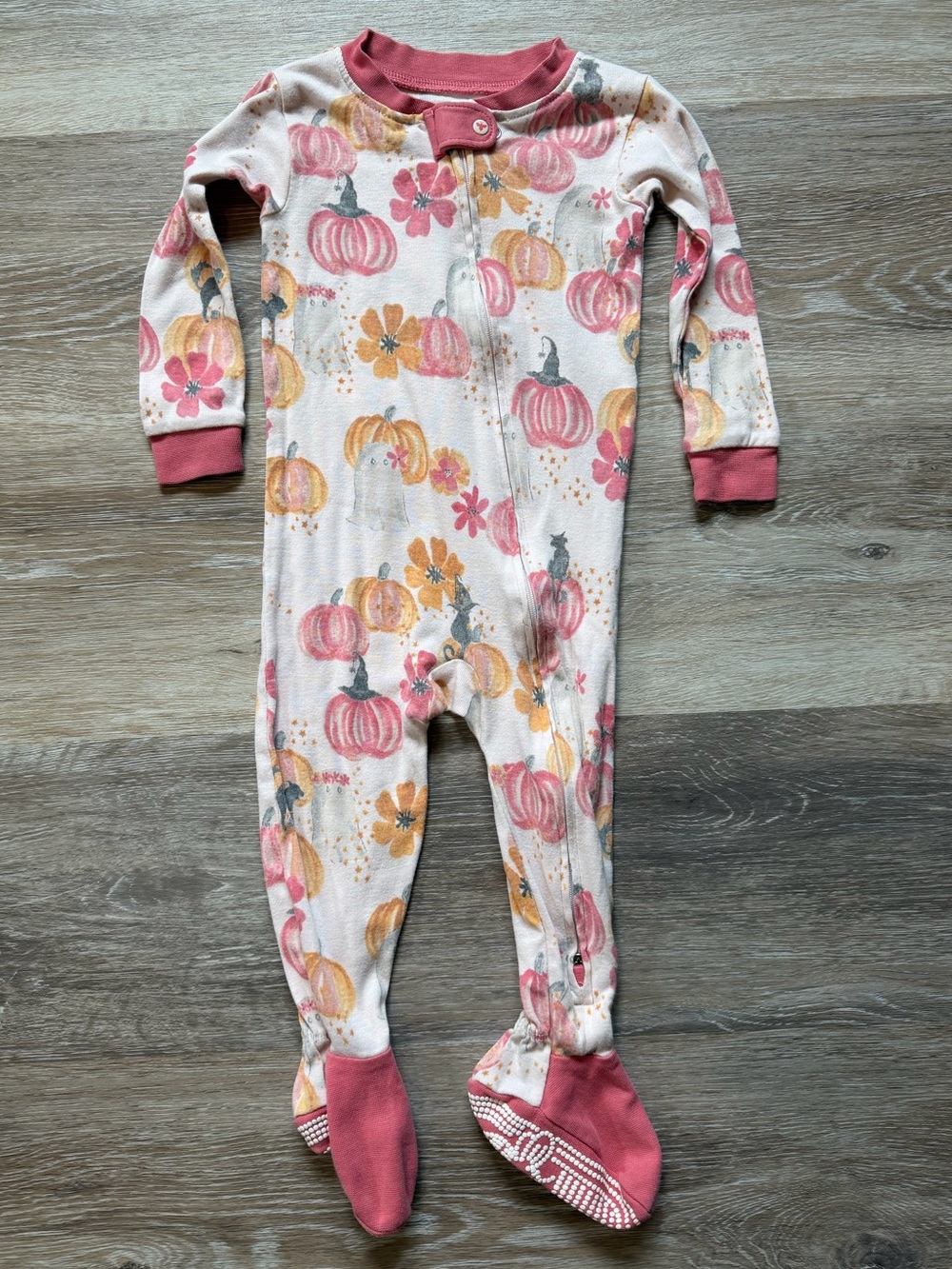 Burt’s Bees Baby. Pumpkin Patch, Snug Fit, One-Piece Jammies. 12 mos.